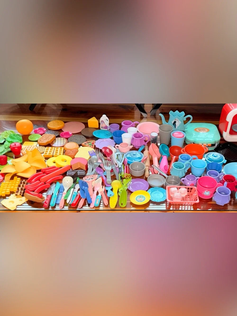 Colorful Kids Play Kitchen Set - Multicolor Toy Cookware